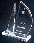 3D Spinnaker Trophy in Clear